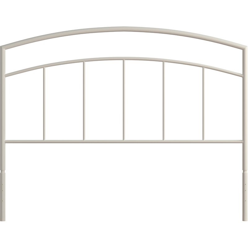 Julien Queen Metal Headboard and Footboard in Textured White