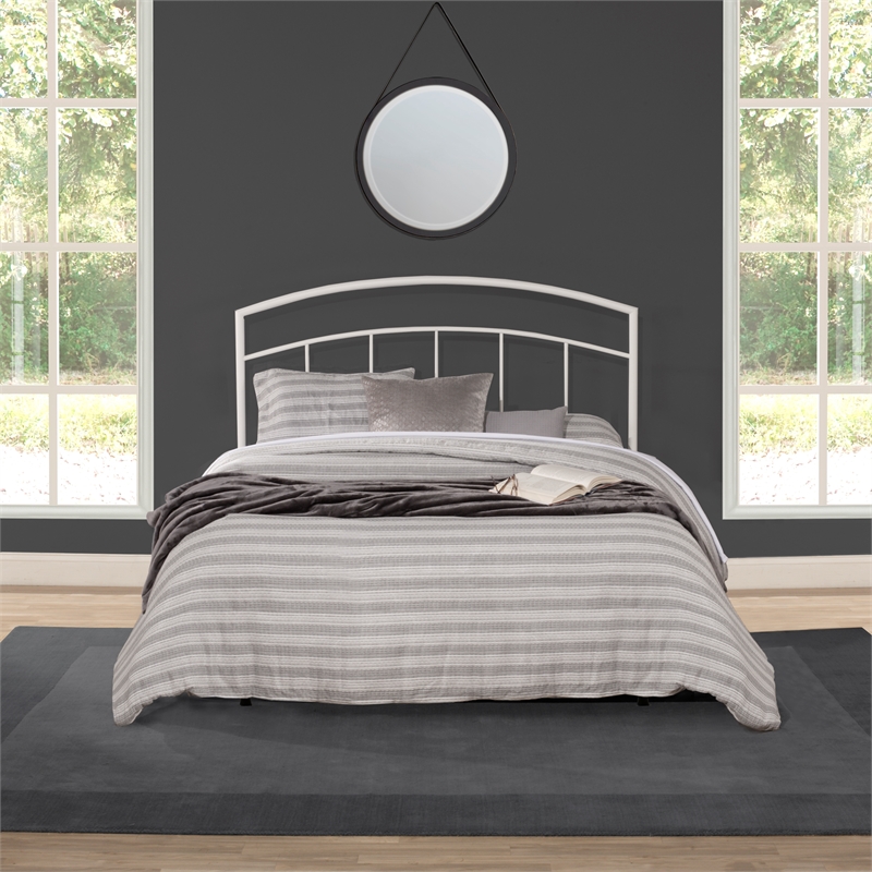 Hillsdale Furniture Julien Full Metal Headboard Textured White