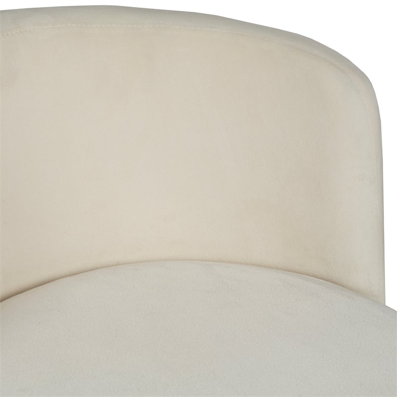 Hillsdale Furniture Marisol Metal Vanity Stool with White Fabric