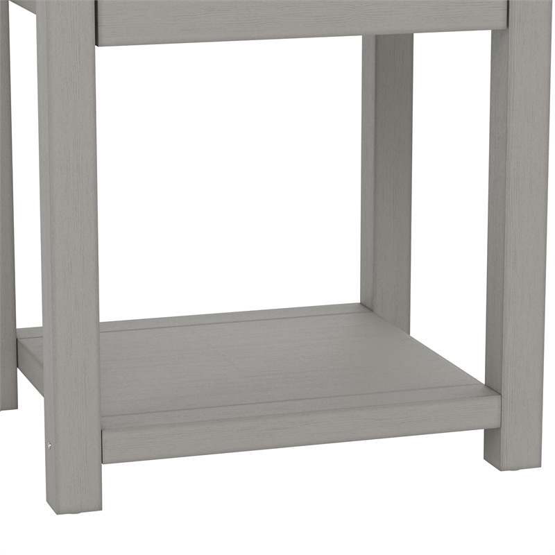 Living Essentials by Hillsdale Harmony Wood Accent Table in Gray