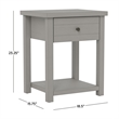 Living Essentials by Hillsdale Harmony Wood Accent Table in Gray