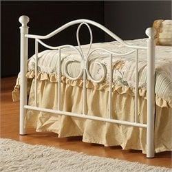 Hillsdale Westfield Metal Poster Off White Bed  