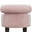 Hillsdale Lena Contemporary Wood/Fabric Vanity Stool in Pink