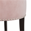 Hillsdale Lena Contemporary Wood/Fabric Vanity Stool in Pink