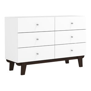Hillsdale Kincaid 6-Drawer Modern Wood Dresser in Matte White