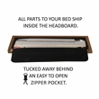Hillsdale Gayle Nail Head Trim Queen Upholstered Bed Saddle Brown Faux Leather