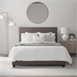 Hillsdale Gayle Nail Head Trim Upholstered Full Bed Gray Charcoal Fabric
