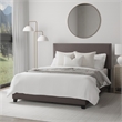 Hillsdale Gayle Nail Head Trim Upholstered Full Bed Gray Charcoal Fabric