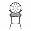 Hillsdale Furniture O'Malley Metal Vanity Stool Metallic Gray