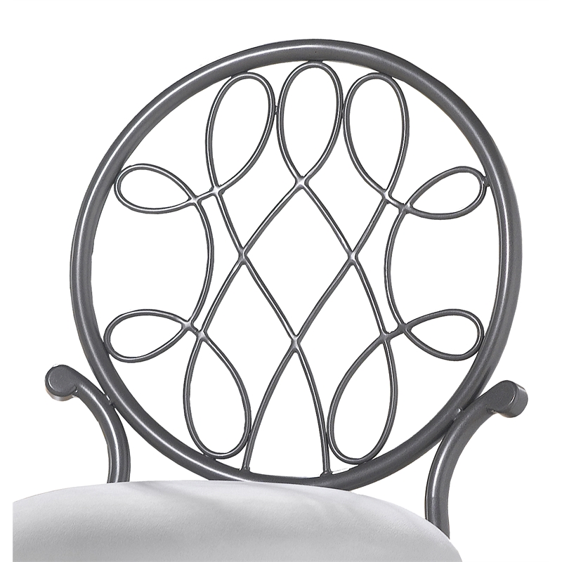 Hillsdale Furniture O'Malley Metal Vanity Stool Metallic Gray