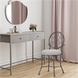 Hillsdale Furniture O'Malley Metal Vanity Stool Metallic Gray