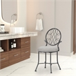 Hillsdale Furniture O'Malley Metal Vanity Stool Metallic Gray