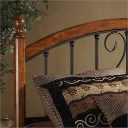 hillsdale burton way metal headboard in cherry finish 55110 the burton 