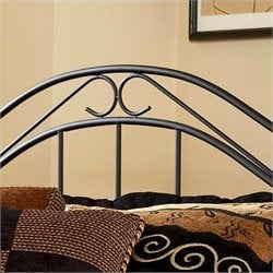 Hillsdale Winsloh Metal Black Finish Headboard  