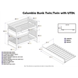AFI Columbia Twin over Twin Solid Wood Bunk Bed with Trundle in Walnut