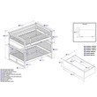 AFI Columbia Full Over Full Solid Wood Bunk Bed with 2 Storage Drawers in White