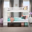 AFI Woodland Twin Over Twin Solid Wood Staircase Bunk Bed in White