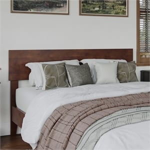 Orlando Full Modern Wood Panel Headboard in Walnut