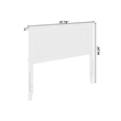 Nantucket Full Wood Panel Headboard in White