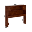 AFI Newport Full Wood Bookcase Headboard in Walnut