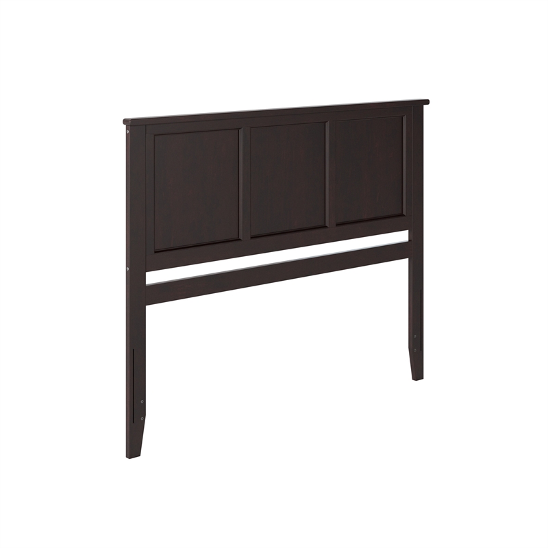 Madison Queen Solid Wood Panel Headboard in Espresso