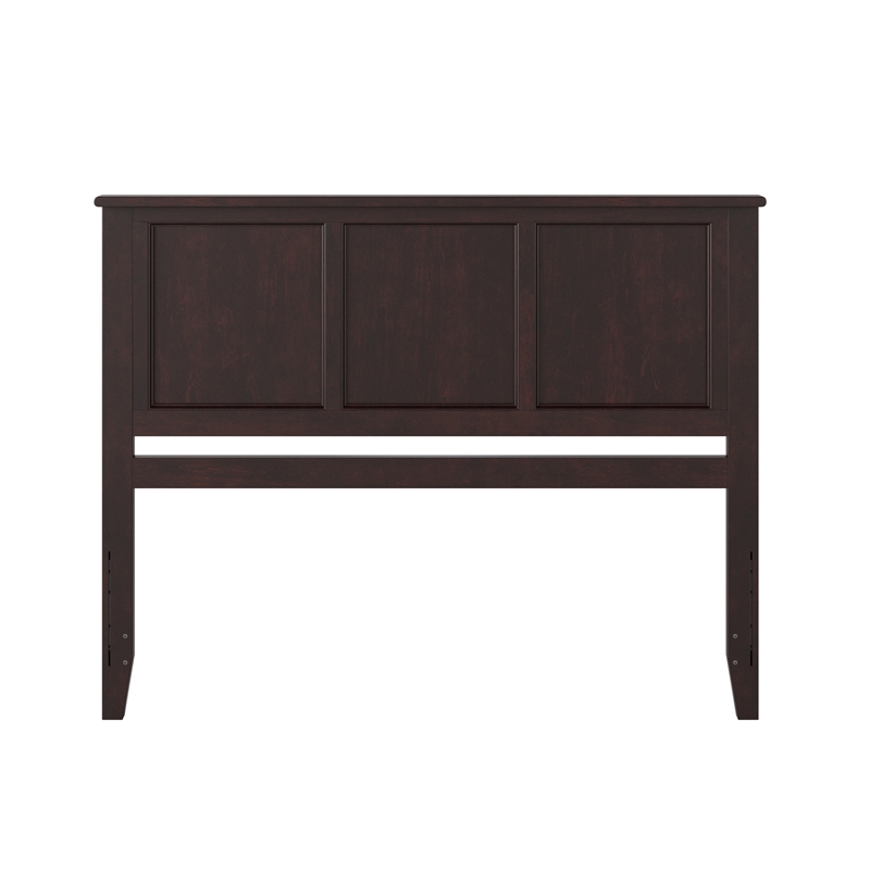 Madison Queen Solid Wood Panel Headboard in Espresso