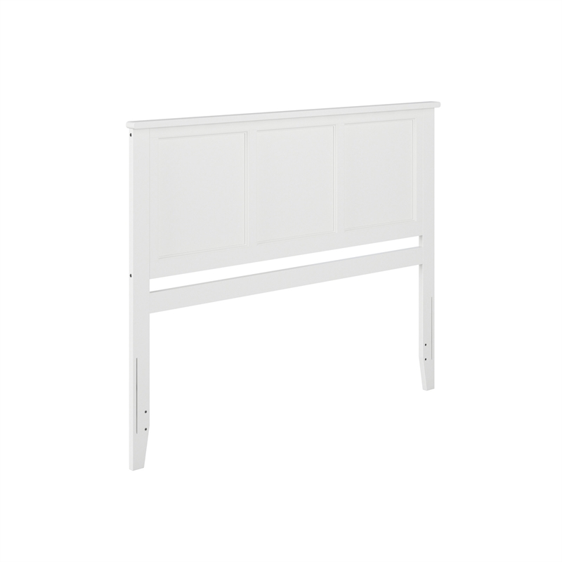 Madison Queen Solid Wood Panel Headboard in White