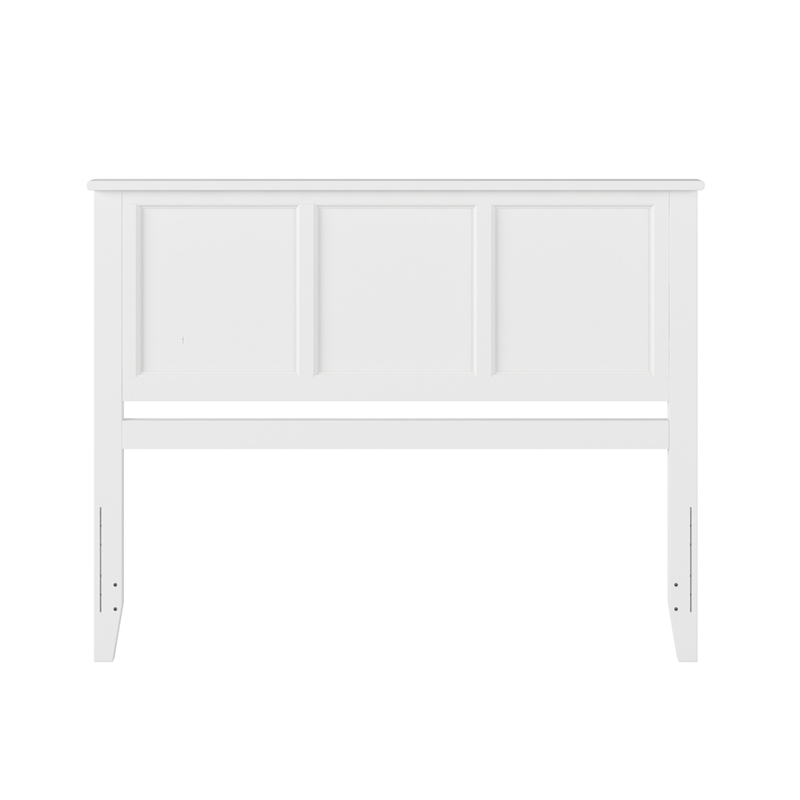 Madison Queen Solid Wood Panel Headboard in White