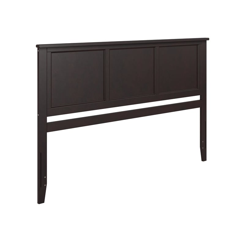 Madison King Solid Wood Panel Headboard in Espresso