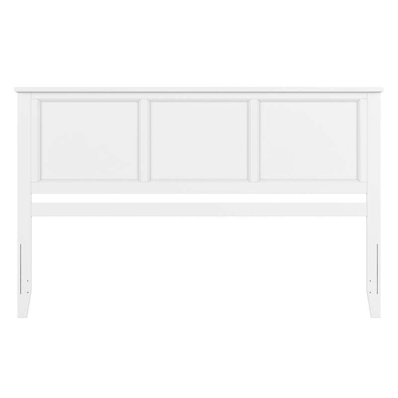 Madison King Solid Wood Panel Headboard in White