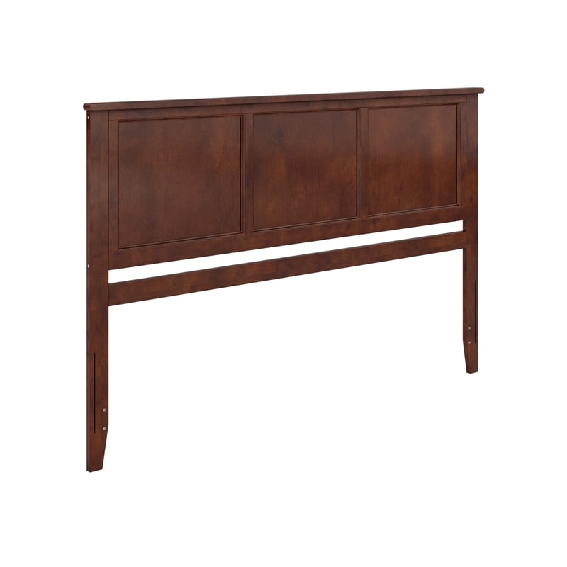 Madison King Solid Wood Panel Headboard in Walnut