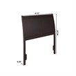 Portland Twin Sleigh Wood Headboard in Espresso