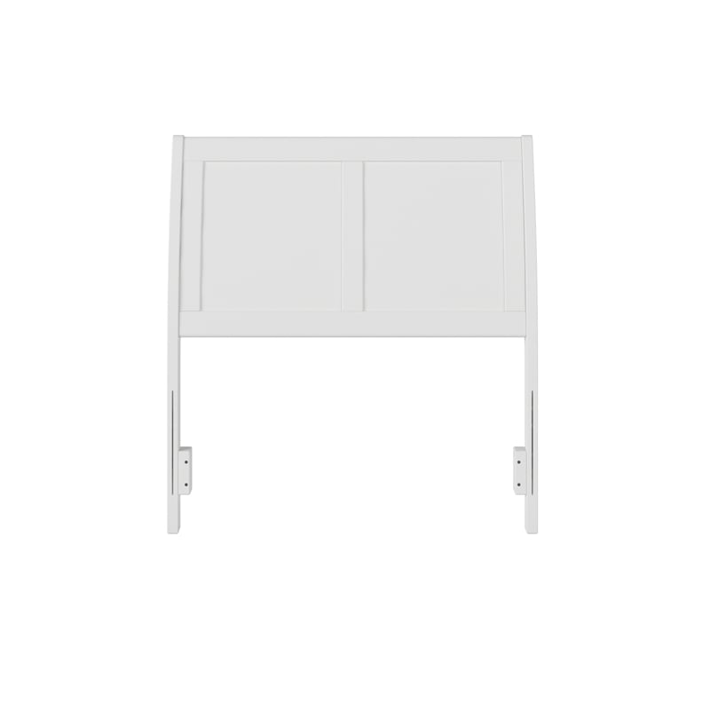 Portland Twin Sleigh Wood Headboard in White