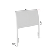 Portland Twin Sleigh Wood Headboard in White