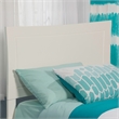 AFI Metro Twin Wood Headboard with USB Charging Station in White