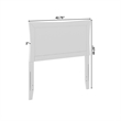 AFI Metro Twin Wood Headboard with USB Charging Station in White