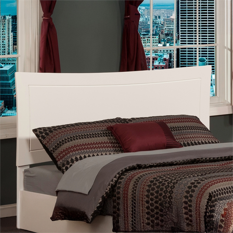 AFI Metro Full Wood Headboard with USB Charging Station in White