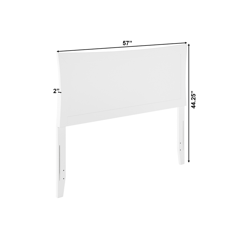 AFI Metro Full Wood Headboard with USB Charging Station in White