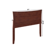 AFI Metro Full Wood Headboard with USB Charging Station in Walnut