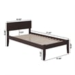 Orlando Twin Solid Wood Platform Bed in Espresso