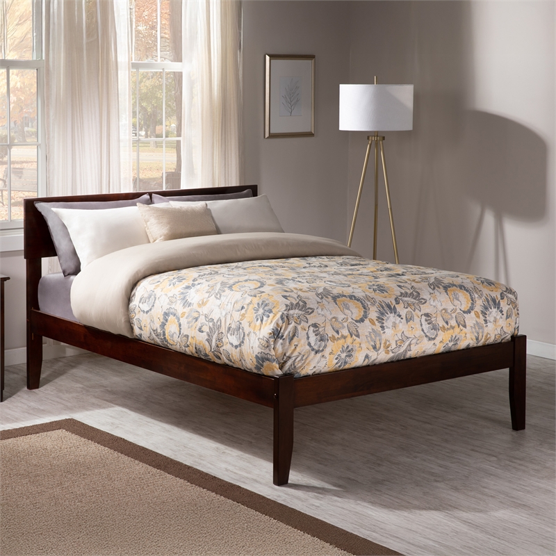 Orlando Full Solid Wood Platform Bed in Walnut