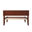 Orlando Full Solid Wood Platform Bed in Walnut