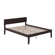 Orlando Queen Solid Wood Platform Bed in Espresso