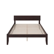 Orlando Queen Solid Wood Platform Bed in Espresso