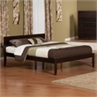 Orlando King Wood Platform Bed with Modern Panel Headboard in Espresso