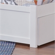 Nantucket Twin Wood Platform Bed with Footboard and Twin Trundle in White
