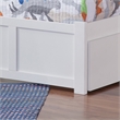 Nantucket Twin Wood Platform Bed with Footboard and Storage Drawers in White