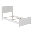 Nantucket Twin Wood Foundation Bed with Matching Footboard in White