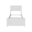 Nantucket Twin Wood Foundation Bed with Matching Footboard in White