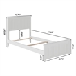Nantucket Twin Wood Foundation Bed with Matching Footboard in White